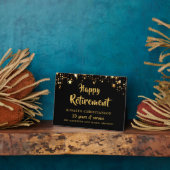 退職後の黒金ゴールド星の勤続年名 フォトプラーク (側面)