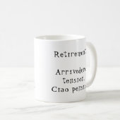 退職後アリベデルシ·テンションチャオペンション!イタリア コーヒーマグカップ (正面右)