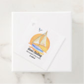 退職後セーリングセーリングセーリングボート日没の水色 フェイバータグ (インサイチュ)