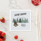 退職後ハイキング山へのアウトドア スタンダードカクテルナプキン (インサイチュ)