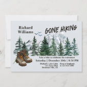 退職後ハイキング山へのアウトドア 招待状 (正面)