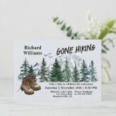 退職後ハイキング山へのアウトドア 招待状 (スタンド正面)