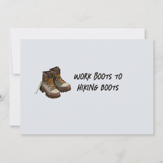 退職後ハイキング山へのアウトドア 招待状 (裏面)