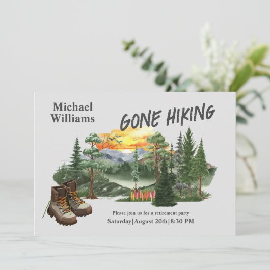 退職後ハイキング山への日の出 招待状 (スタンド正面)