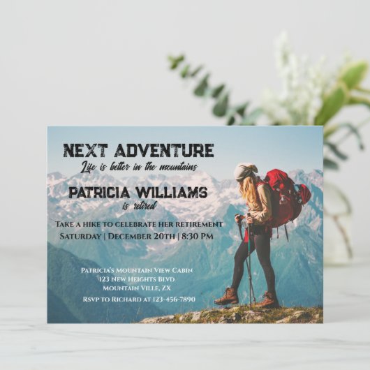 退職後ハイキング次の冒険の人生が良い 招待状 (スタンド正面)