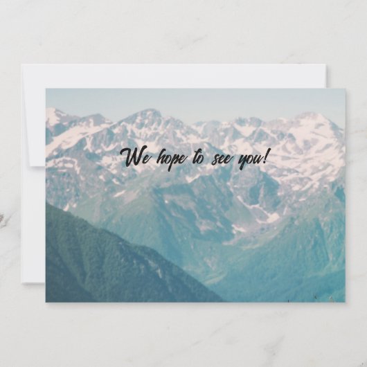 退職後ハイキング次の冒険の人生が良い 招待状 (裏面)