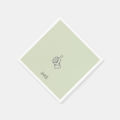 退職後パーソナライズされた賢者が成功 スタンダードカクテルナプキン (角)