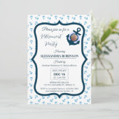 退職後航海のの写真といかりネイビーブルートーン 招待状 (スタンド正面)