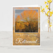 退職後、太陽は冬の木にキスした。 カード (黄色い花)