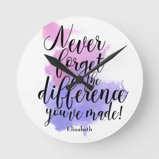 退職忘れは決して違いない ラウンド壁時計 (正面)