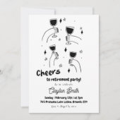 退職応援への落書きパーティー 招待状 (正面)