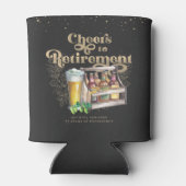 退職応援 |パーソナライズされたヴィンテージ 缶クーラー (裏面)