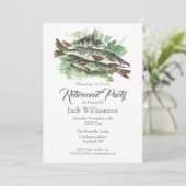 退職招待状退職したパーティー |魚釣り 招待状 (スタンド正面)