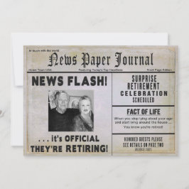 退職招待状（カップル） – 写真/ニュースペーパー 招待状