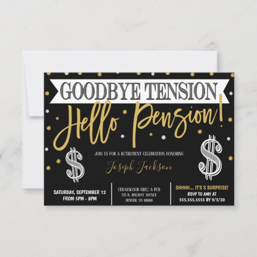 退職招待状 招待状 (正面)