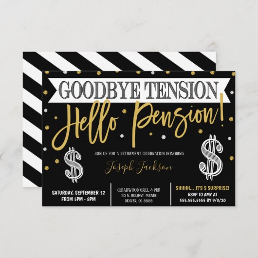 退職招待状 招待状 (正面/裏面)