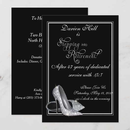 退職招待状 招待状 (正面/裏面)