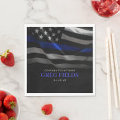 退職招待状、警察による退職、 スタンダードランチョンナプキン (インサイチュ)