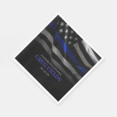 退職招待状、警察による退職、 スタンダードランチョンナプキン (角)