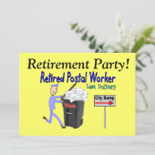 退職招待状 – 郵便局員 招待状 (スタンド正面)