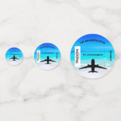 退職搭乗パス宛先ビーチシーン コンフェッティ (正面)