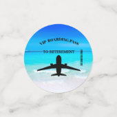 退職搭乗パス宛先ビーチシーン コンフェッティ (スモール正面)