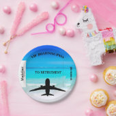 退職搭乗パス宛先ビーチシーン  ペーパープレート (パーティー)