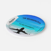 退職搭乗パス宛先ビーチシーン  ペーパープレート (アングル)