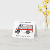 退職救急医療隊員おめでとう カード (黄色い花)