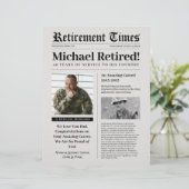 退職新聞看板ギフト軍隊 レターヘッド (スタンド正面)