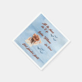 退職旅行をテーマにしたパーティー女性水彩色 スタンダードカクテルナプキン (角)