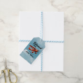 退職旅行をテーマにしたパーティー赤飛行機ヴィンテージ ギフトタグ (より糸付き)