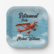 退職旅行をテーマにしたパーティー赤飛行機ヴィンテージ