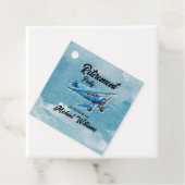 退職旅行をテーマにしたパーティー飛行機ヴィンテージ フェイバータグ (インサイチュ)