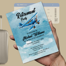 退職旅行をテーマにしたパーティー飛行機ヴィンテージ