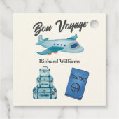 退職旅行アドベンチャーボンボヤージュ飛行機 フェイバータグ (裏面)