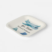 退職旅行アドベンチャー飛行機 ペーパープレート (傾斜あり)
