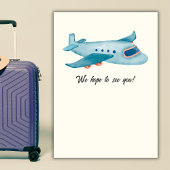 退職旅行アドベンチャー飛行機 招待状