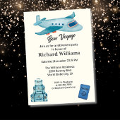 退職旅行アドベンチャー飛行機 招待状