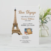 退職旅行テーマボンボヤージエフェルトワ 招待状 (スタンド正面)