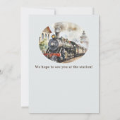 退職旅行転がのパーティー列車の次の駅 招待状 (裏面)