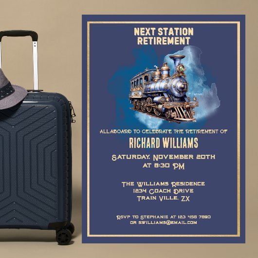 退職旅行転が列車の次の駅 招待状