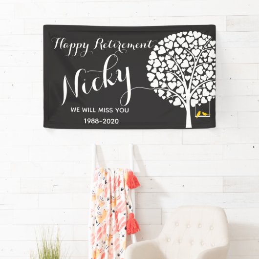 退職旗パーソナライズされた 横断幕 (インサイチュ)