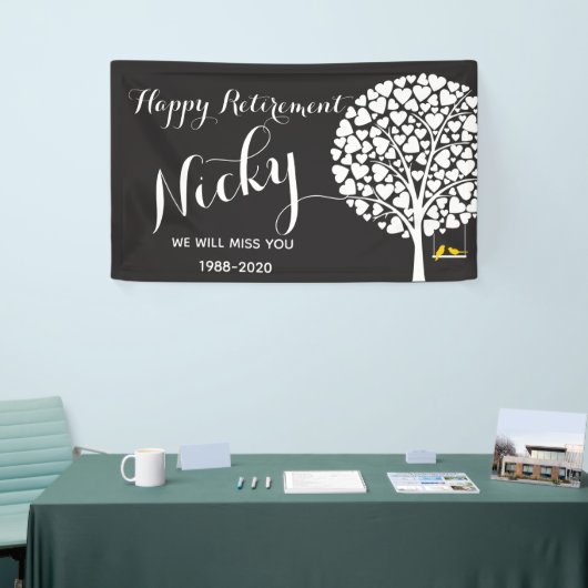 退職旗パーソナライズされた 横断幕 (トレードショー)