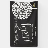 退職旗パーソナライズされた 横断幕 (縦)