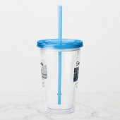 退職時のおめでとう追加の写真名日付mi アクリルタンブラー (右)