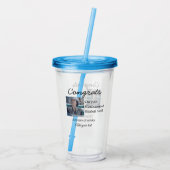 退職時のおめでとう追加の写真名日付mi アクリルタンブラー (裏面)