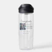 退職時のおめでとう追加の写真名日付mi ウォーターボトル (背面)