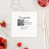 退職時のおめでとう追加の写真名日付mi スタンダードカクテルナプキン (インサイチュ)