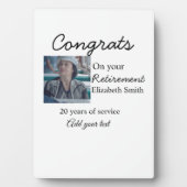 退職時のおめでとう追加の写真名日付mi フォトプラーク (正面)